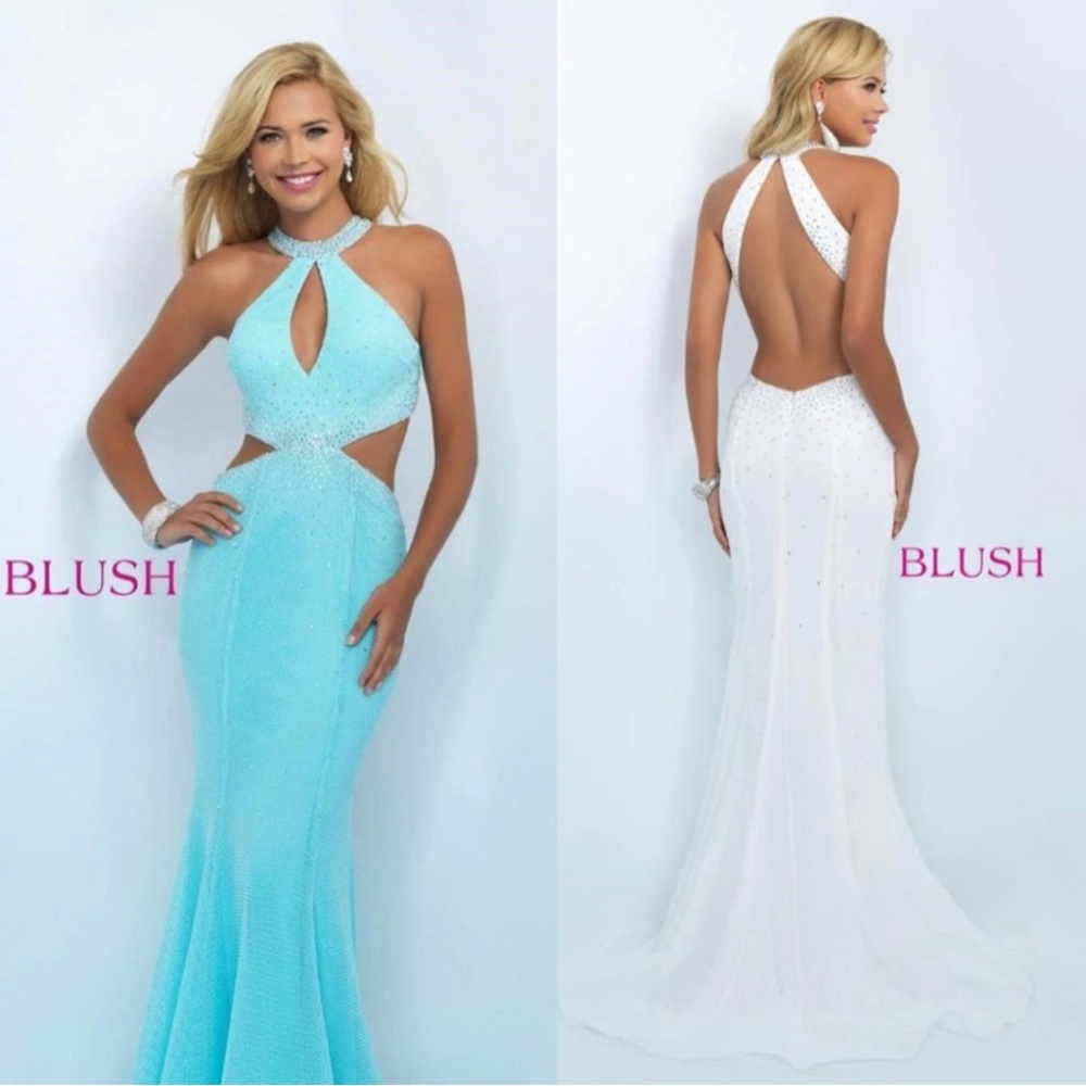 BLUSH Mermaid Prom Dress Formal Evening Gown